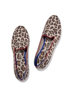Like New Rothy’s The Loafer Mocha Spot Leopard Slip On Stretch Shoes Sz. 7.5